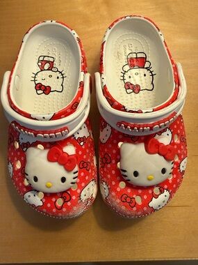 Hello Kitty Red & White Kids Crocs